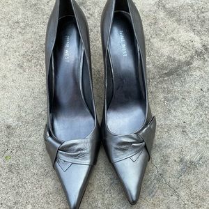 Pewter Pointed High Heels